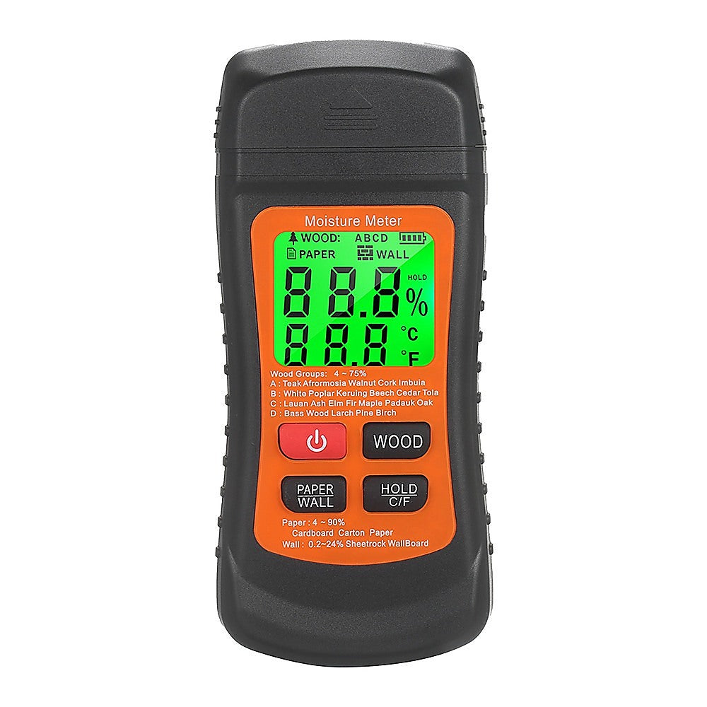 Moisture Meter Wood Masonry Wall & Other Materials Damp Meter Detector