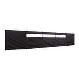 Camping Windbreak with Clear Windows & Carry Bag 725x140cm Black Outdoor Privacy Shelter