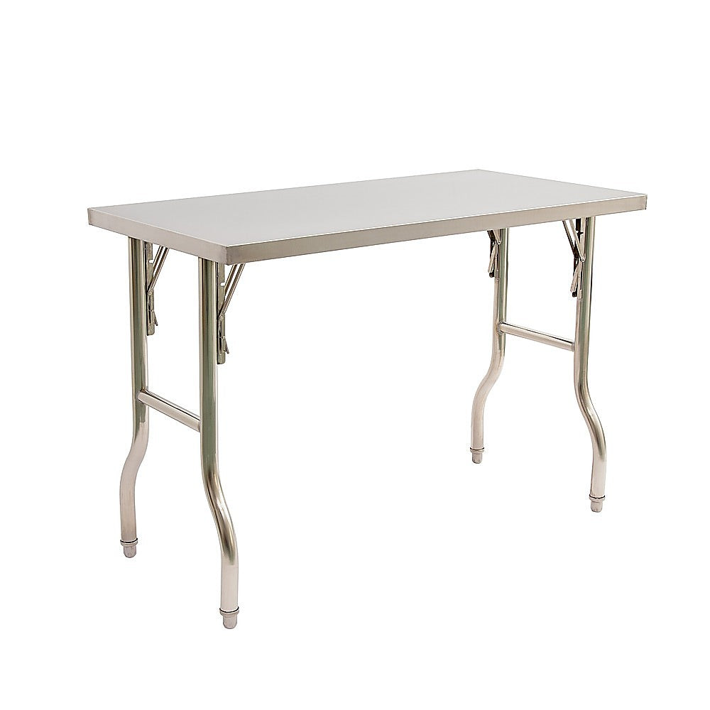 Stainless Steel Kitchen Bench Folding Commercial Prep Work Table 122x61cm