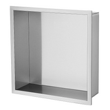 Stainless Steel Shower Niche 33x33cm Double Shelf Insert Wall Recessed