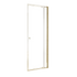 Adjustable Semi Frameless Shower Screen 74-82cm x 195cm With Gold Hardware & No Side Return For Modern Bathrooms