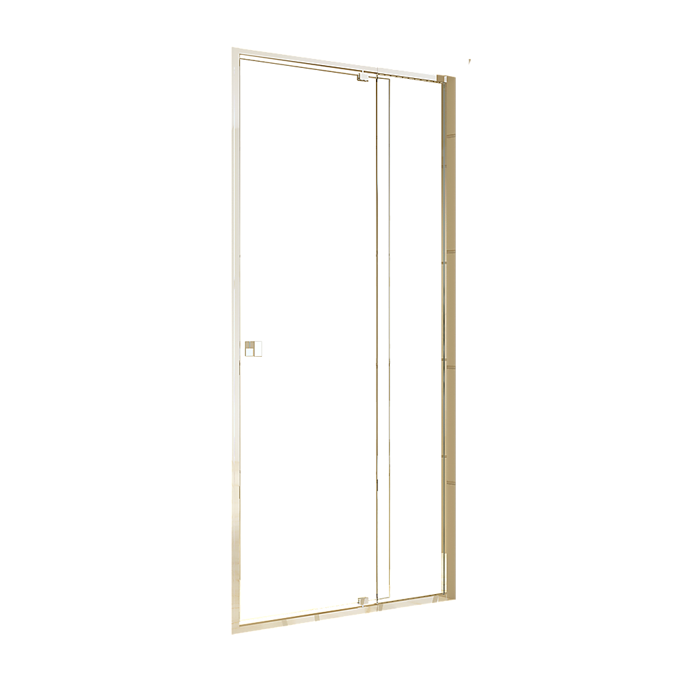 Adjustable Semi Frameless Shower Screen 98-106cm x 195cm With Gold Hardware & No Side Return For Modern Bathrooms
