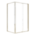 Adjustable Semi Frameless Shower Screen 114-122cm x 89-92cm With Gold Hardware For Modern Bathrooms