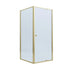 Adjustable Semi Frameless Shower Screen 82-90cm x 98-101cm With Gold Hardware For Modern Bathrooms