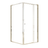 Adjustable Semi Frameless Shower Screen 98-106cm x 98-101cm With Gold Hardware For Modern Bathrooms