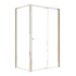 Adjustable Semi Frameless Shower Screen 114-122cm x 98-101cm With Gold Hardware For Modern Bathrooms