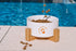 Pet Ceramic Bowl with Wooden Stand 