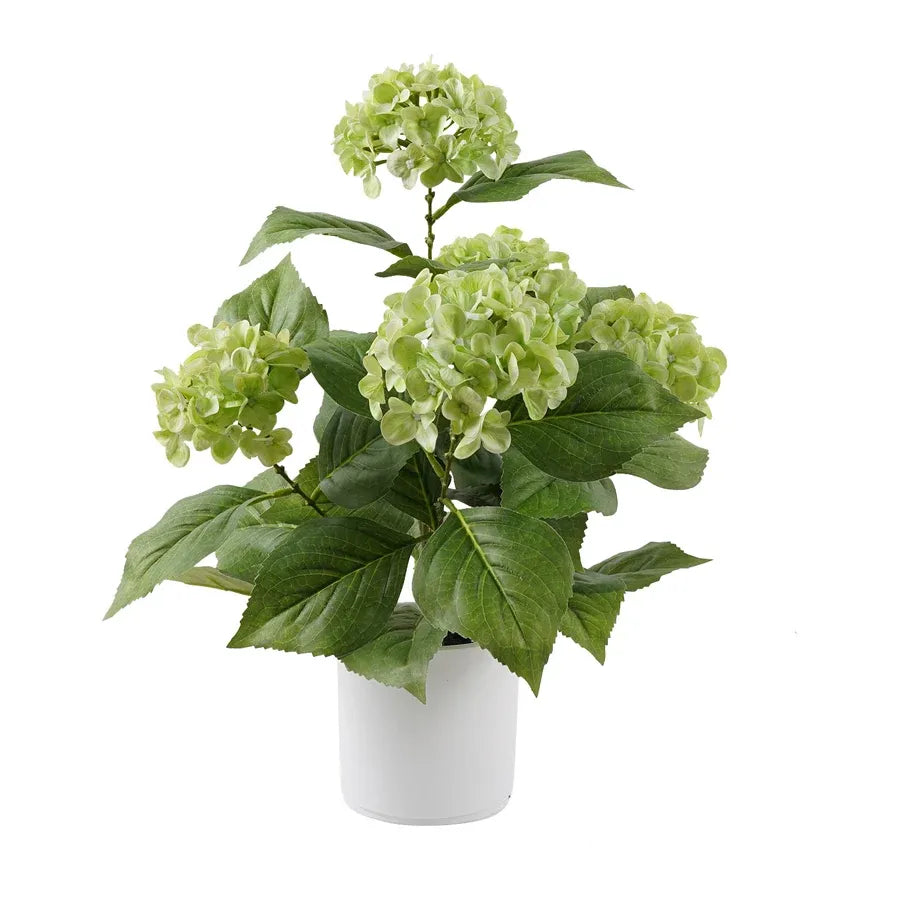 Potted Artificial Green Hydrangea 50cm