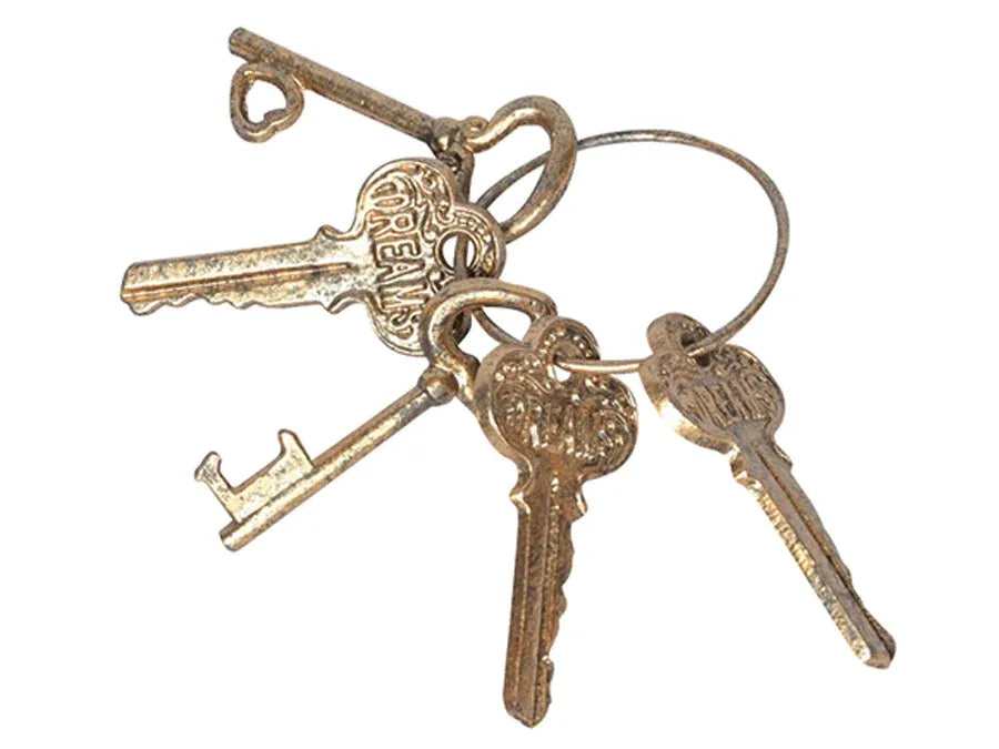 Antique Gold Love Dream Key Bunch 18cm