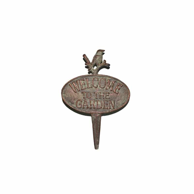 Welcome To The Garden Cast Iron Stake 32cm