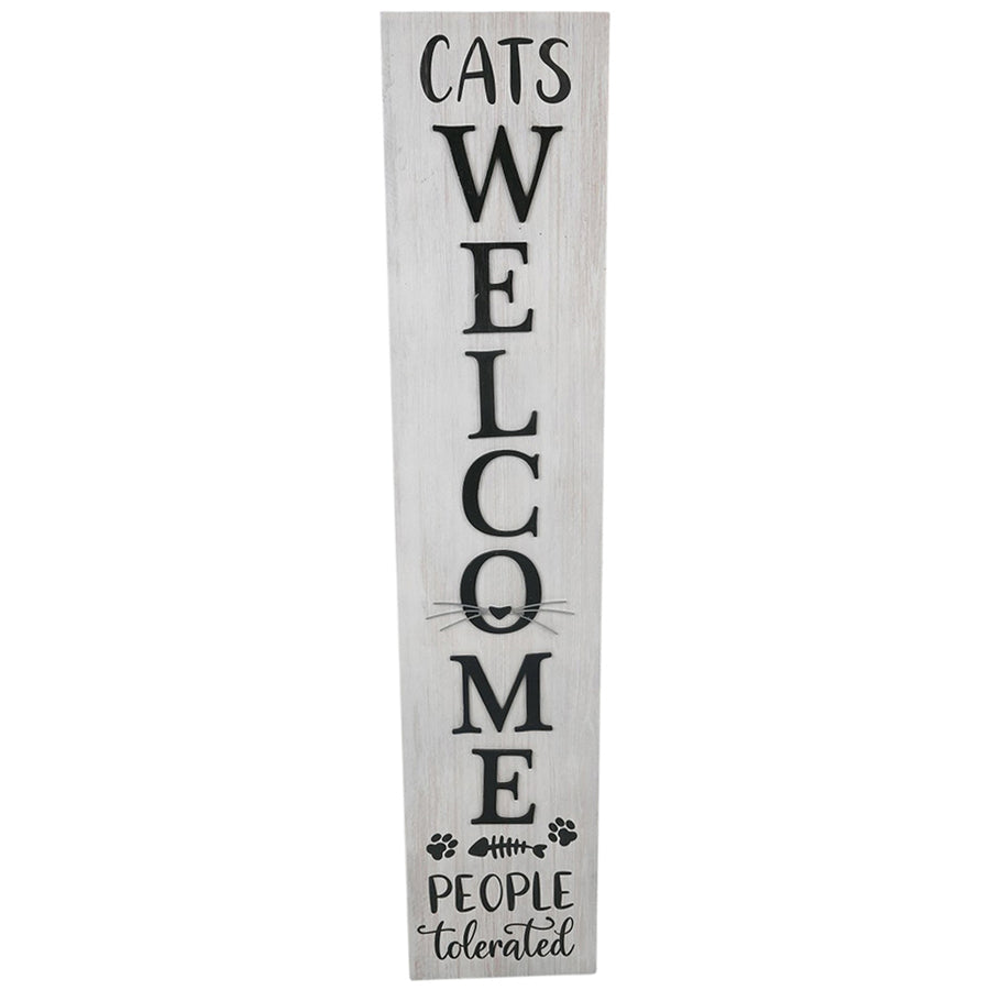 Cats Welcome Wall Sign 17x80cm