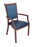 Harvey Dining Chair Stackable w Faux Leather Seat 95cm