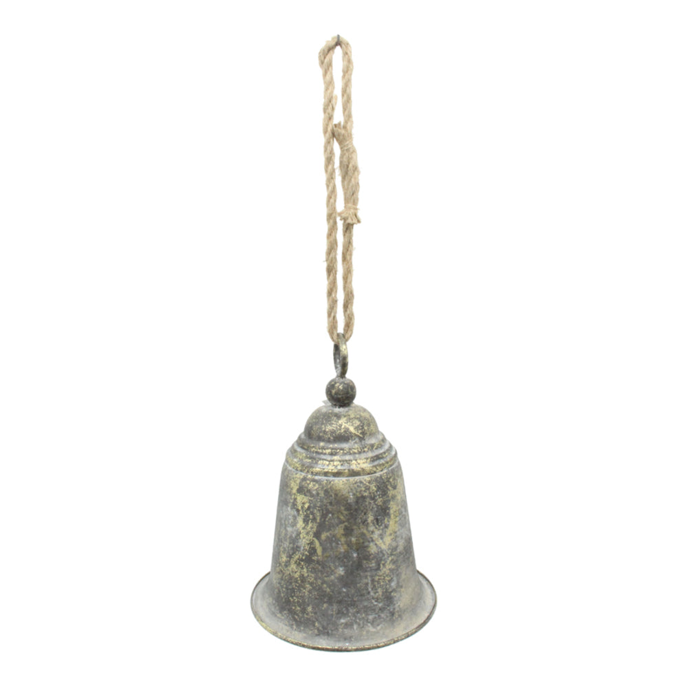 Large Hanging Bell w Rope 28cm