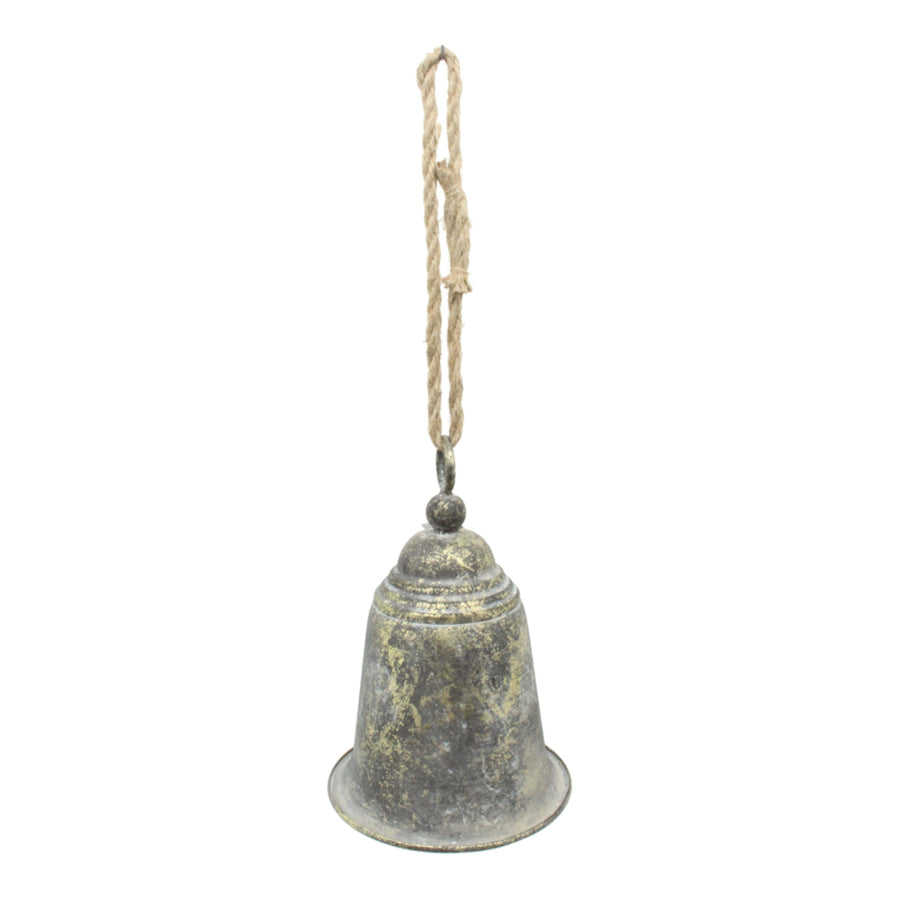 Large Hanging Bell w Rope 28cm