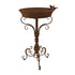 Rust Pressed Metal Birdbath 64cm