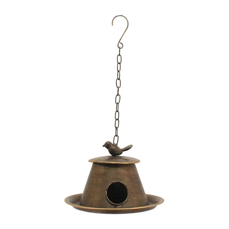 Hanging Birdhouse w Feeder Tray 20cm