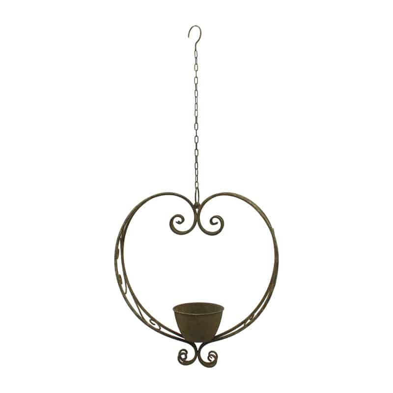 Hanging Heart Planter / Birdfeeder 47cm