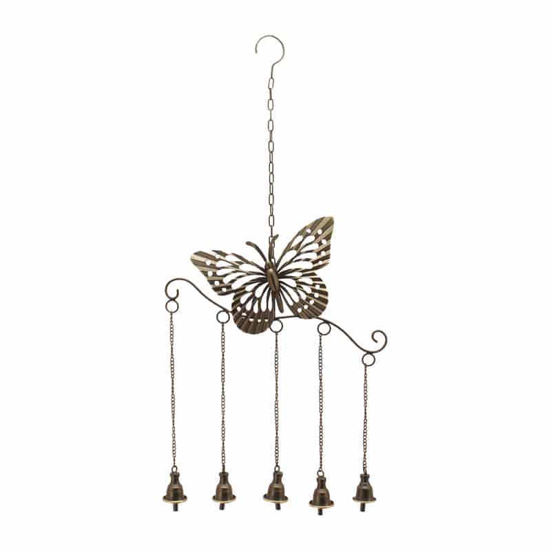 Hanging Butterfly Mobile w 5 Bells 77cm