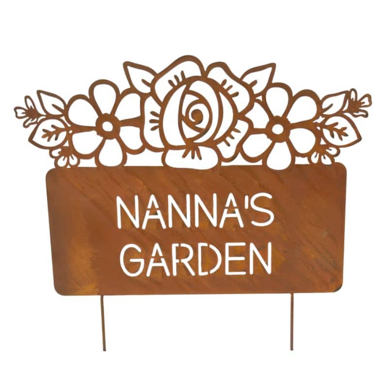 Nanna'S Garden Rust Garden Stake 42cm