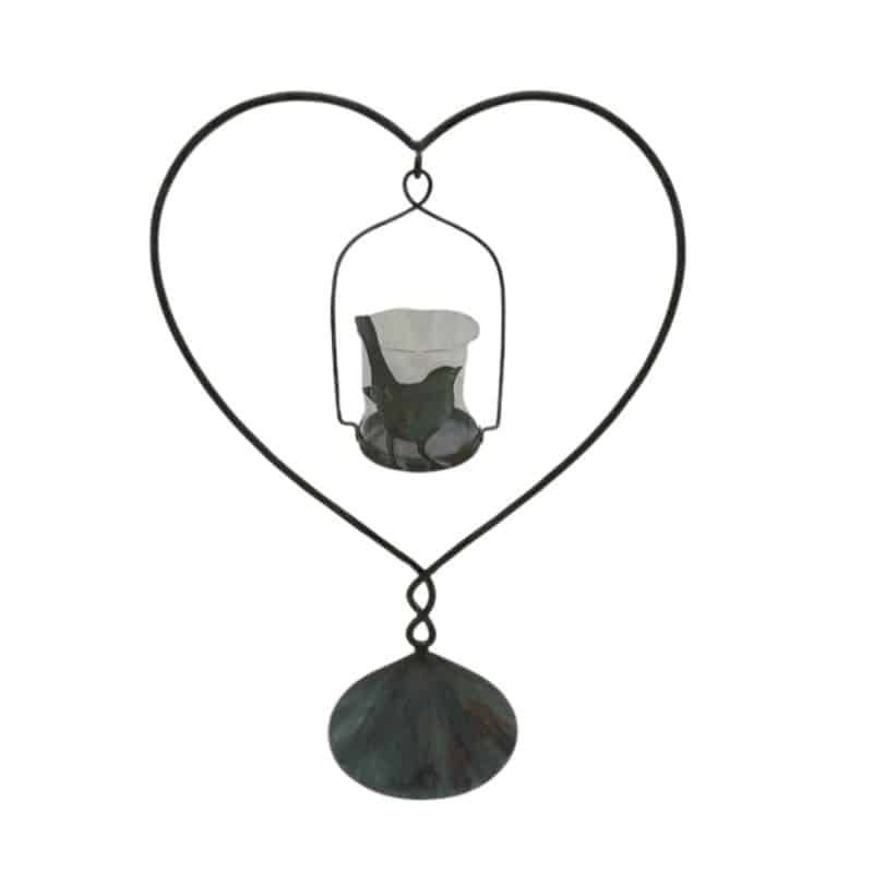 Heart On Base w Floating Candle 45cm