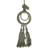 Three Ring Triple Tassel Taupe Colour 43cm