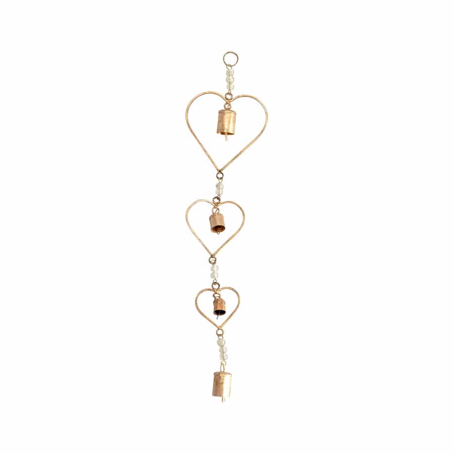 Hanging Chime w Hearts 56cm