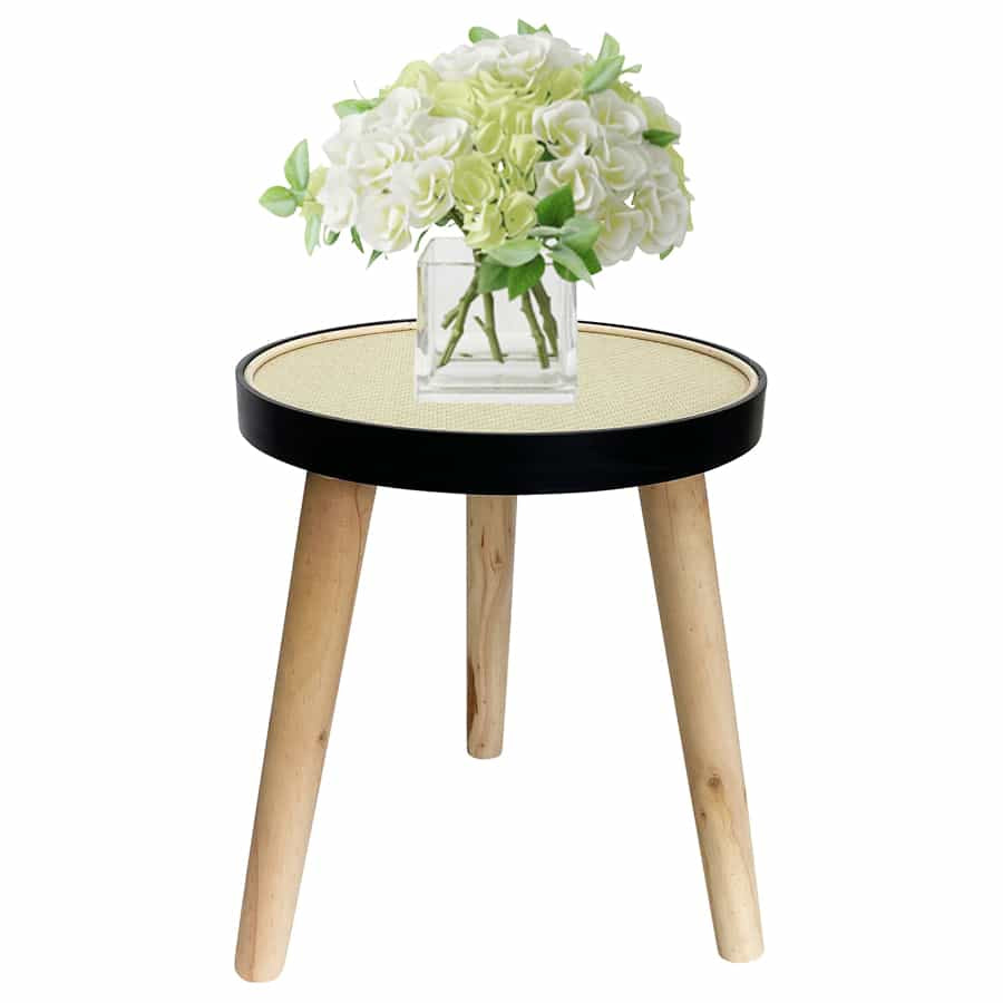 Round Rattan top 3 Legged Potplant Stand / Side Table 34cm