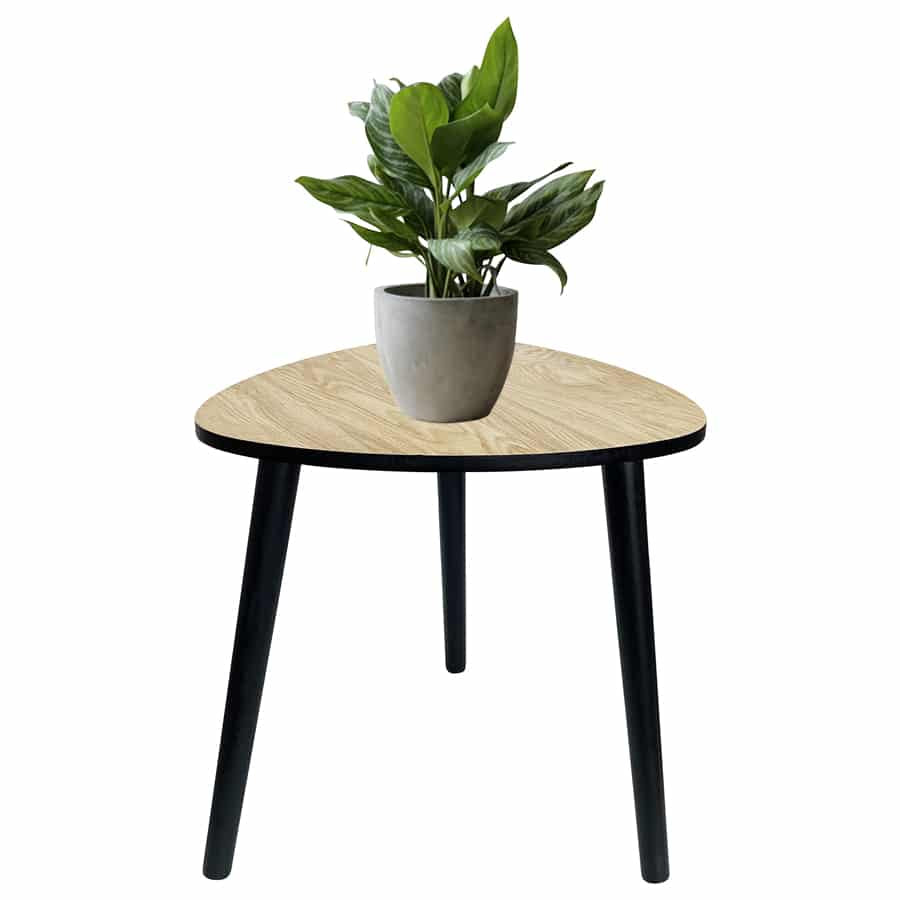 Contemporary Abstract 3 Legged Side Table 40cm