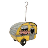 Colourful Caravan Hanging Birdhouse 30cm