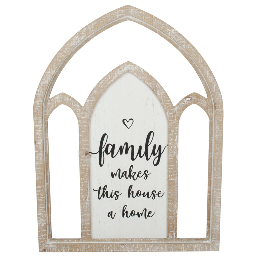 Arch 'Family Makes Home' Wall Art 46x60cm