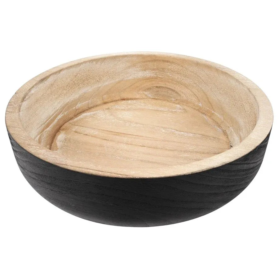 Nero Round Wooden Bowl 29x8cm