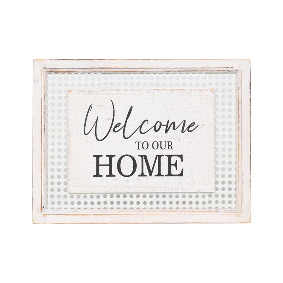 Hamptons Style Welcome to our Home Wall Art 40cm