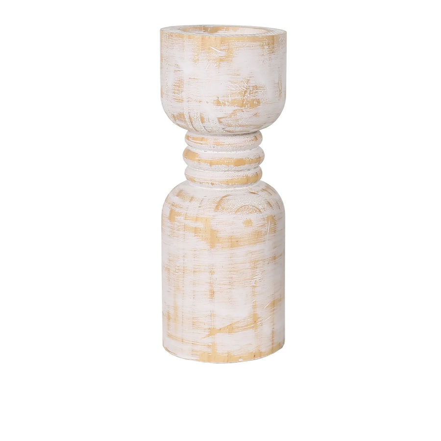 Contemporary Carved Loop Pillar Candleholder 30cm