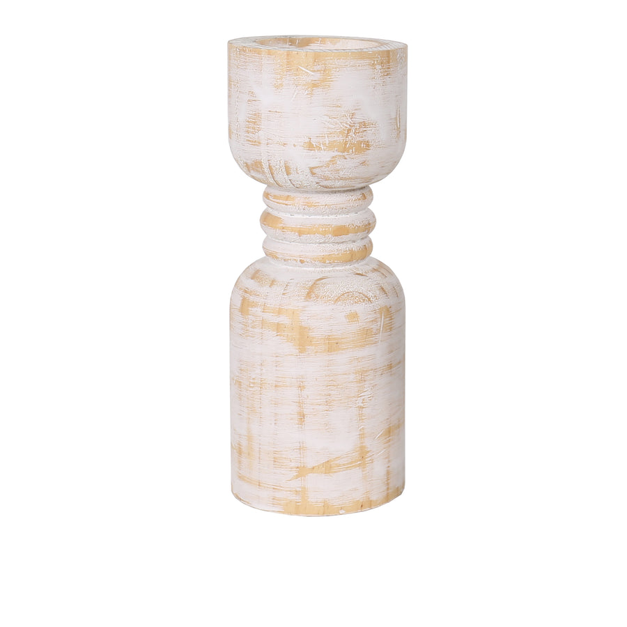 Contemporary Carved Loop Pillar Candleholder 30cm