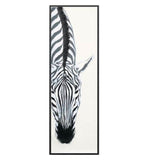 Classic Zebra w Artificial Fur Framed Canvas Wall Art 30x90cm