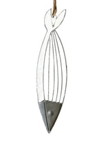Hanging Fish Wall Decor W Rope 12x52cm