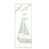 Distressed Finish Sail Boat Wall Art 35x90cm