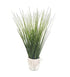 Artificial Grass in cement vase