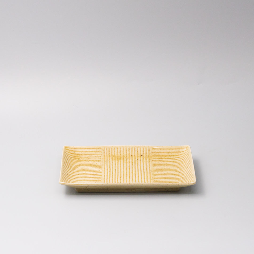 Plate Rectangular 21cm Biscuit Glaze