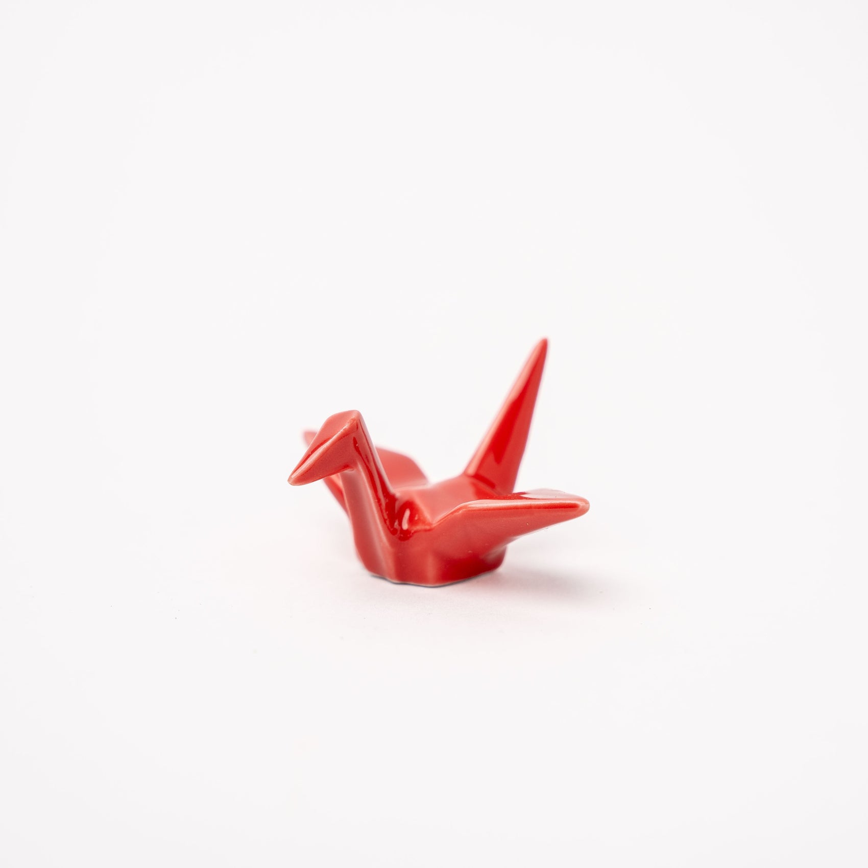 Chopstick Rest Origami Crane Red