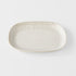 Plate Oval 19cm Ridged Alabaster Glaze