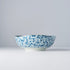 Bowl Organic Shape 20cm Blue Daisy Glaze