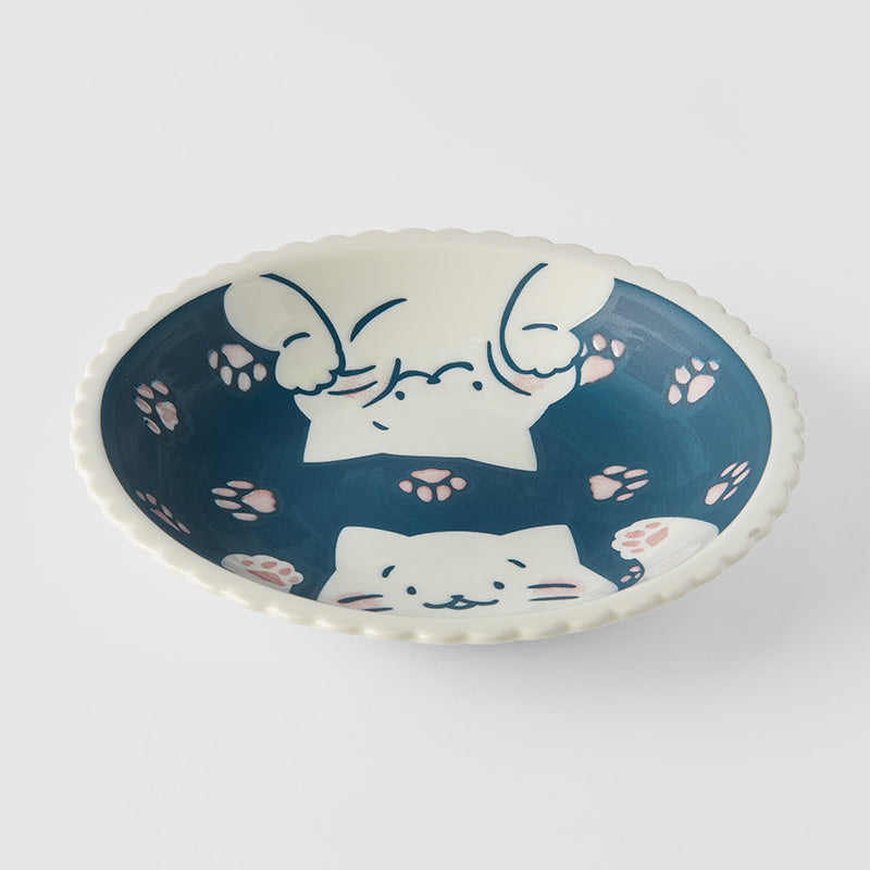 Pasta Bowl 21cm Paw Prints Cat Design