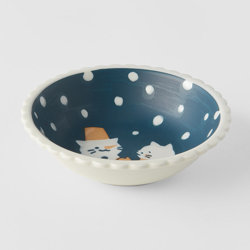 Pasta Bowl 14cm Snow cat Design
