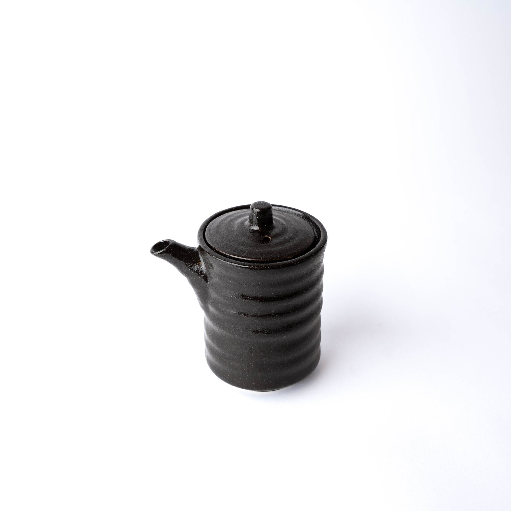 Soy Pot 170ml Black Ribbed