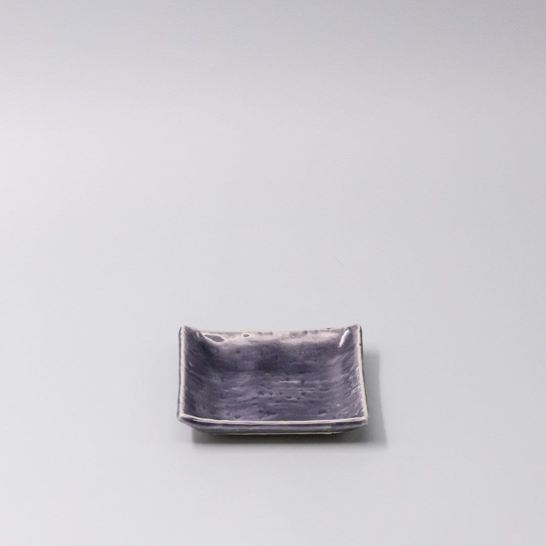 Sauce Dish 10cm Crackle Amethyst Glaze