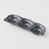 Edamame Triple Pod Dish 200ml Black Glaze