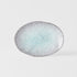 Plate Oval 24x17cm Aqua Splash Glaze