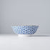 Bowl 19cm Indigo Ikat Hexagon Flower Design