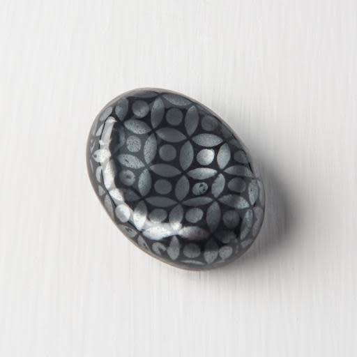 Chopstick Rest Pebble Cloissone Black Glaze